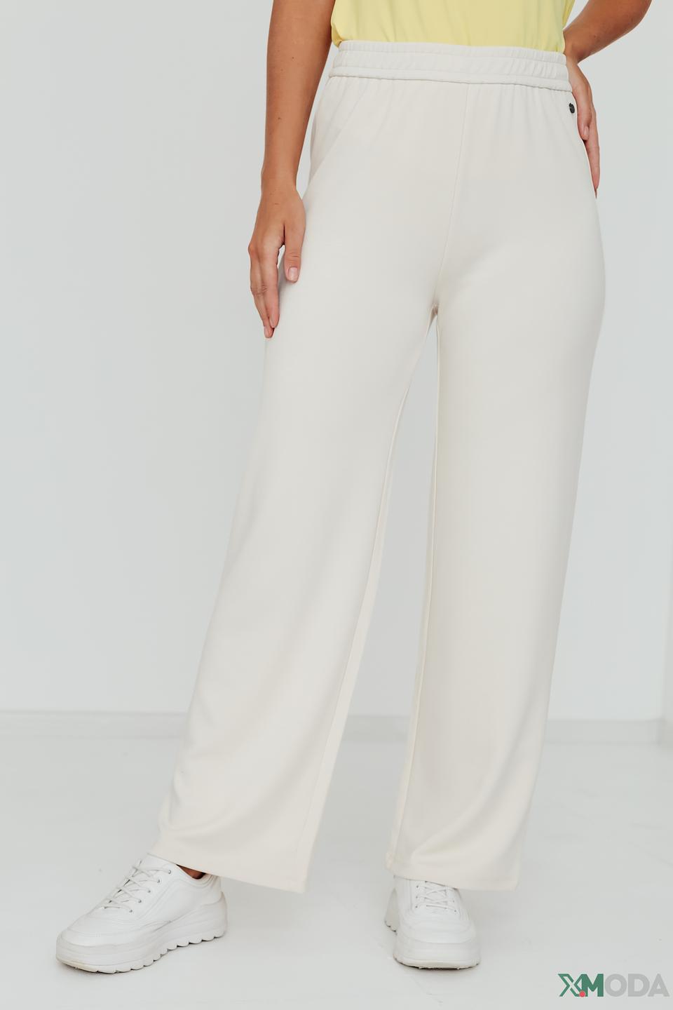 Брюки Lecomte палаццо бежевые