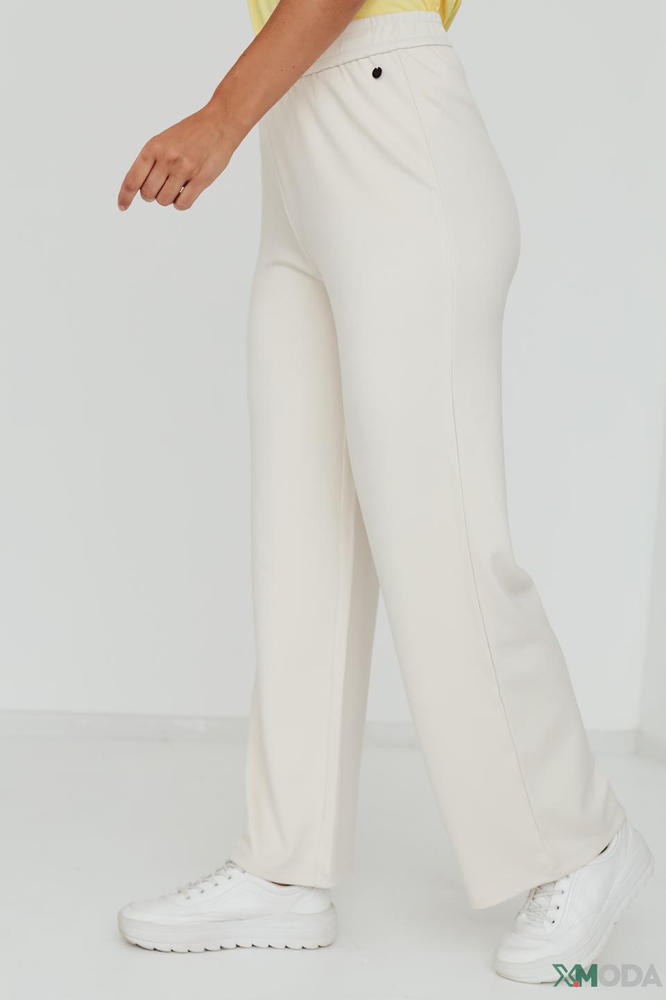 Брюки Lecomte палаццо бежевые