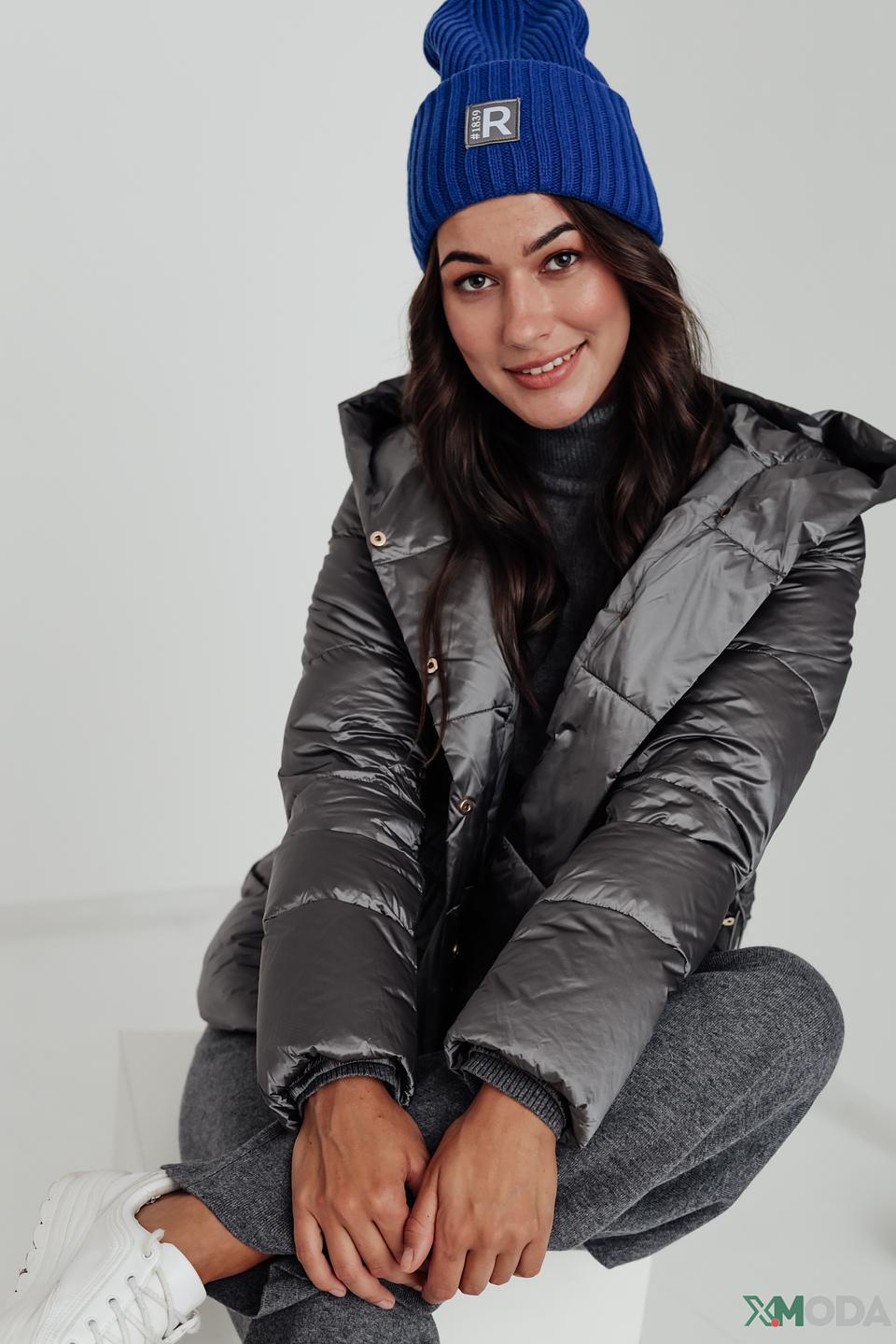 Шапка Roeckl синяя с логотипом