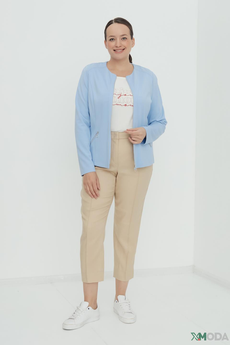 Жакет Frank Walder голубой приталенный