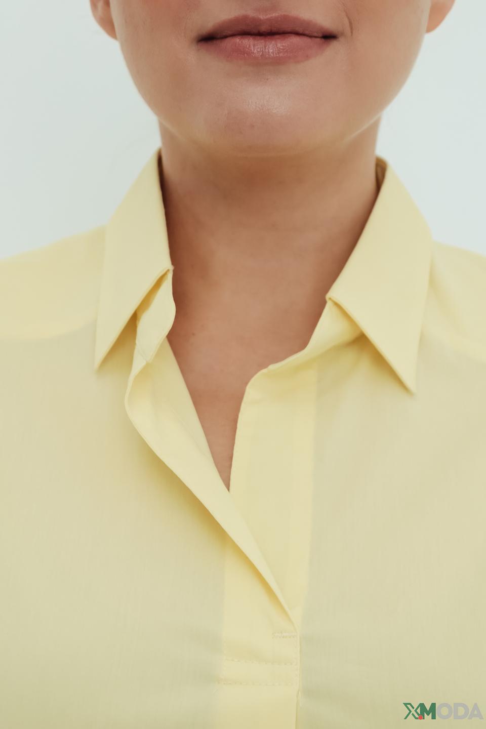 Блуза Bianca с коротким рукавом, лимонная