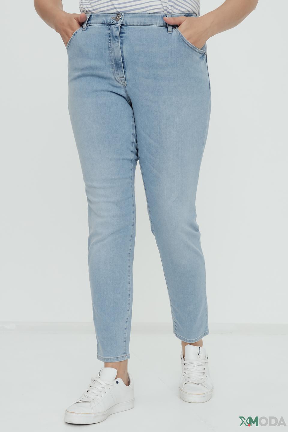 Джинсы Samoon голубые с высокой посадкой