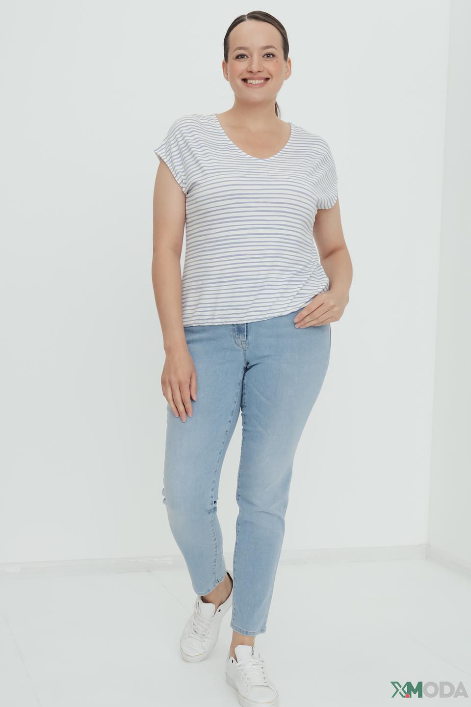 Джинсы Samoon голубые с высокой посадкой