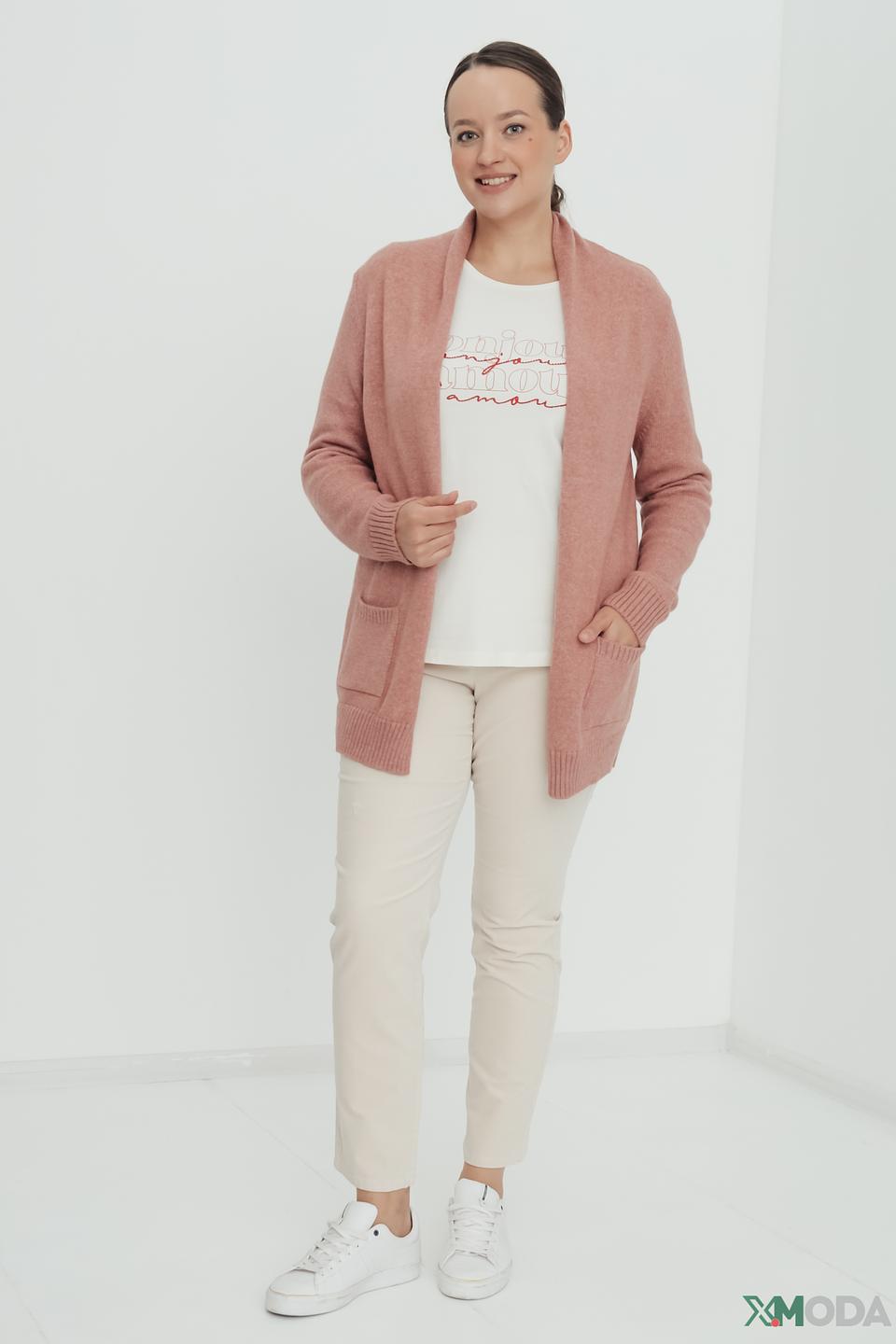 Кардиган Lebek вязаный персиковый