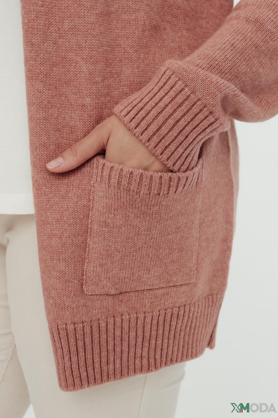 Кардиган Lebek вязаный персиковый