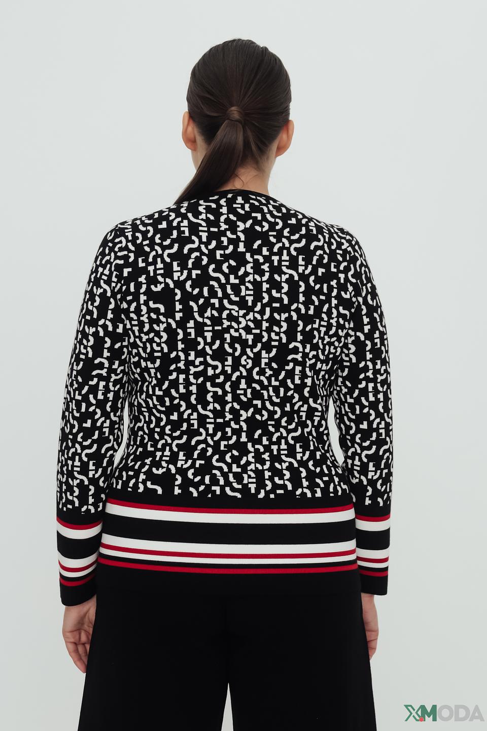 Пуловер Rabe collection с принтом чёрный