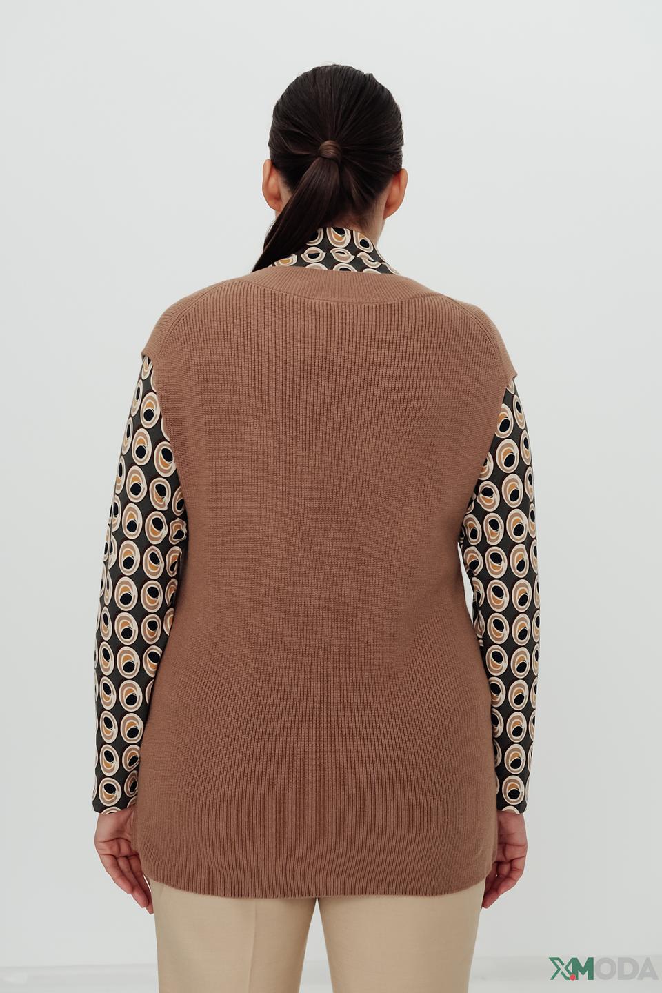 Жилет Frank Walder вязаный коричневый