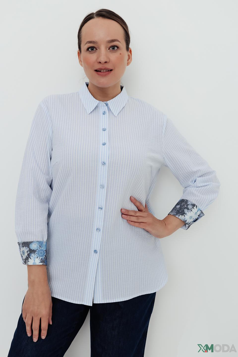 Рубашка Frank Walder в полоску с принтом