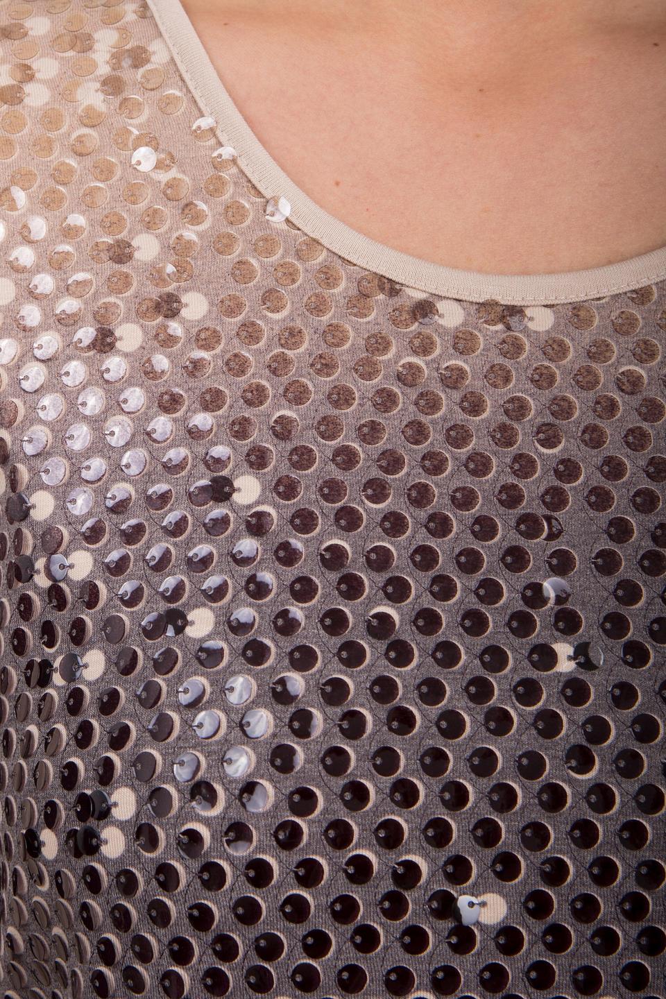 Лонгслив Gerry Weber бежевый с градиентными пайетками