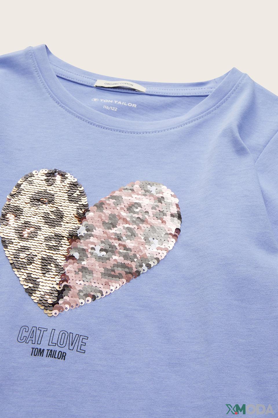 Футболка Tom Tailor дев. с пайетками