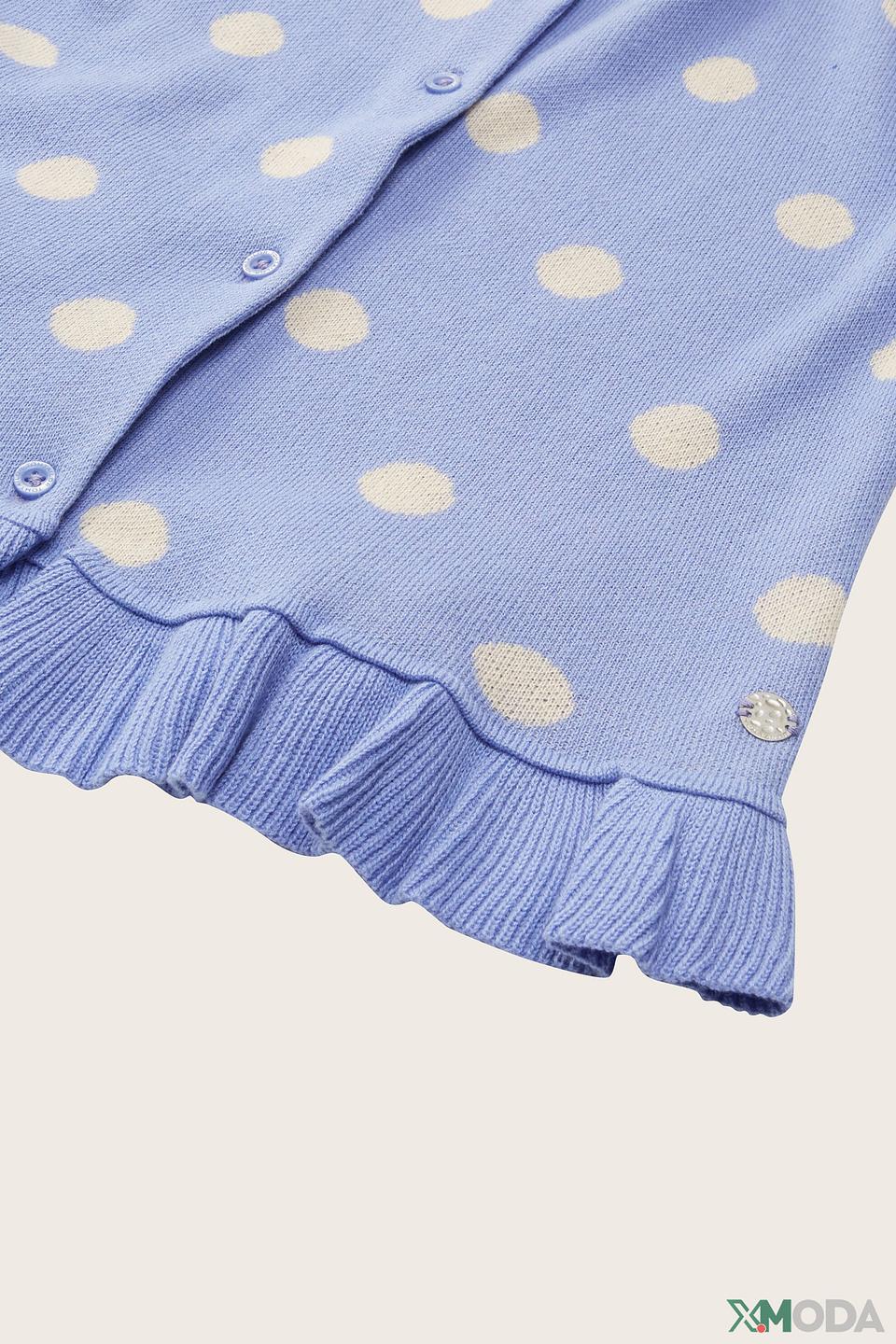 Кардиган Tom Tailor дев. в горошек голубой