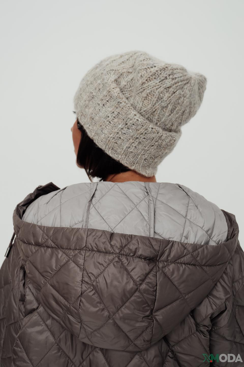 Шапка Seeberger вязаная серая