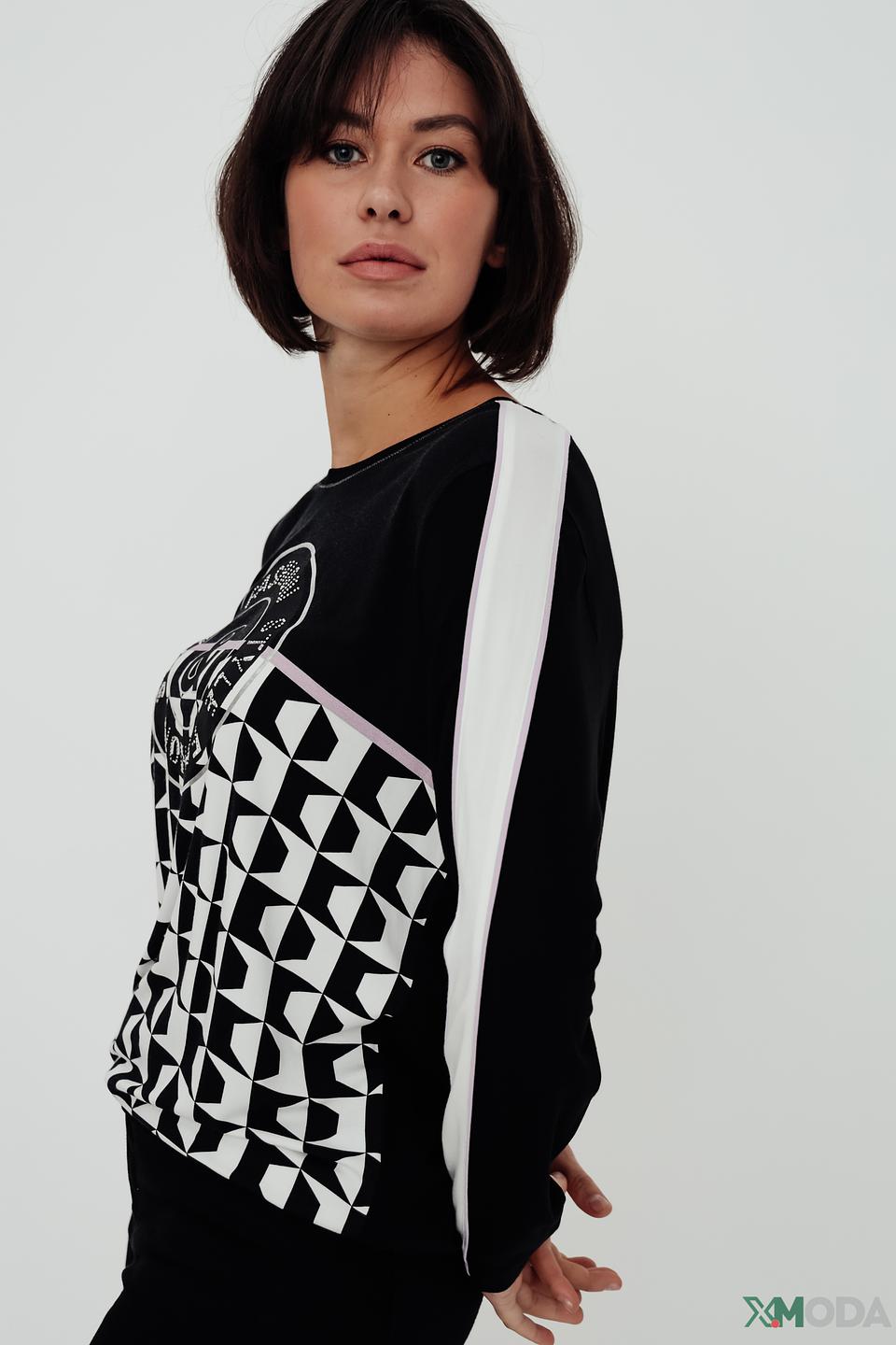 Блуза Tuzzi с принтом чёрная