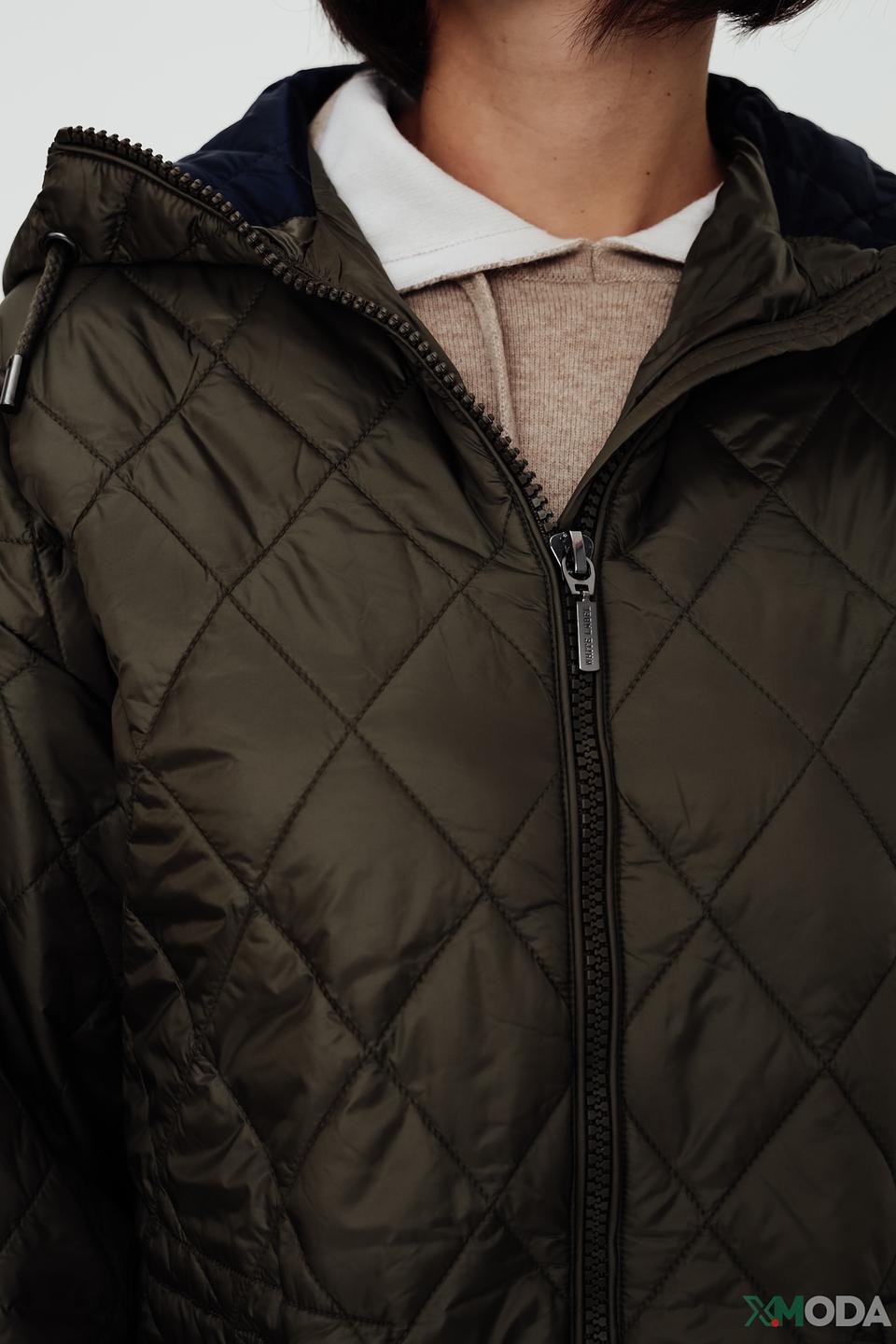 Пальто стеганое White Label хаки