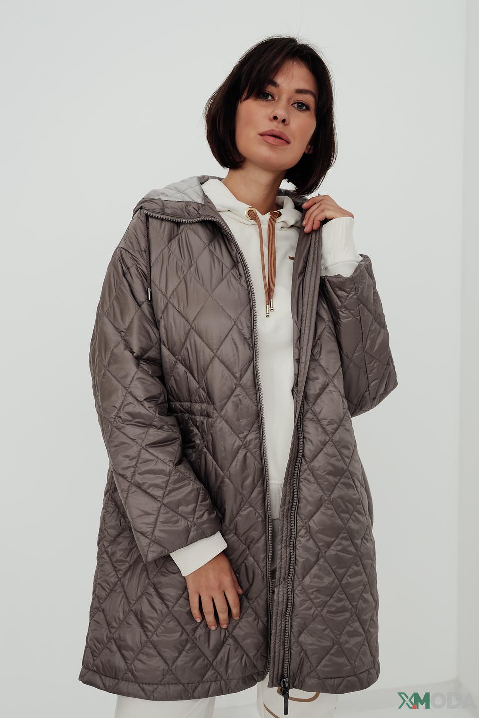 Пальто White Label стеганое серое