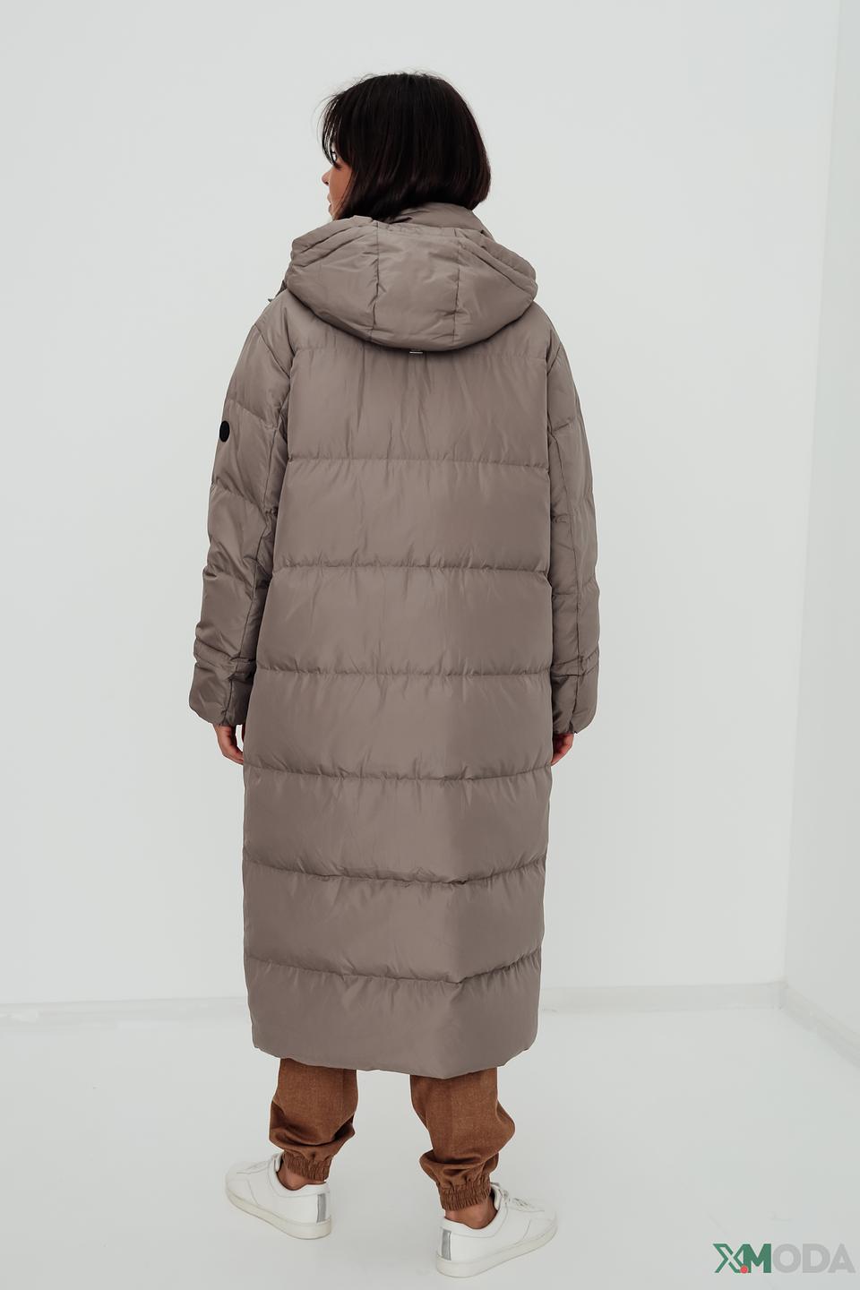 Пальто White Label стеганое бежевое