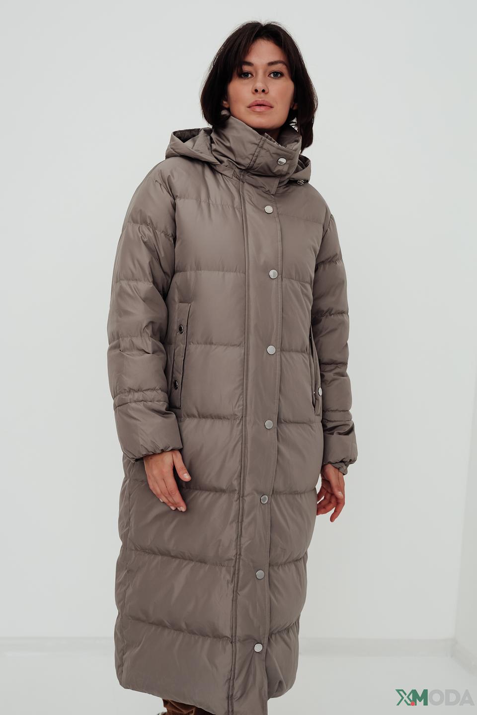 Пальто White Label стеганое бежевое