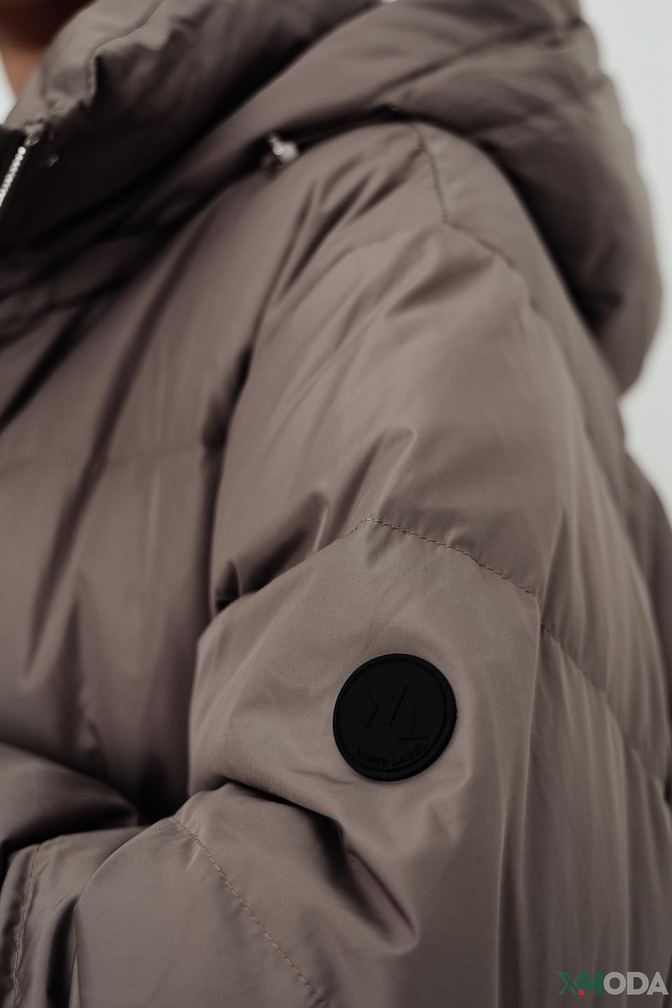 Пальто White Label стеганое бежевое