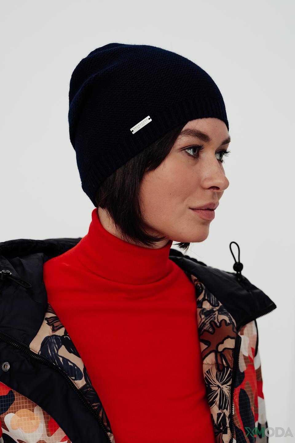 Шапка Seeberger вязаная синяя