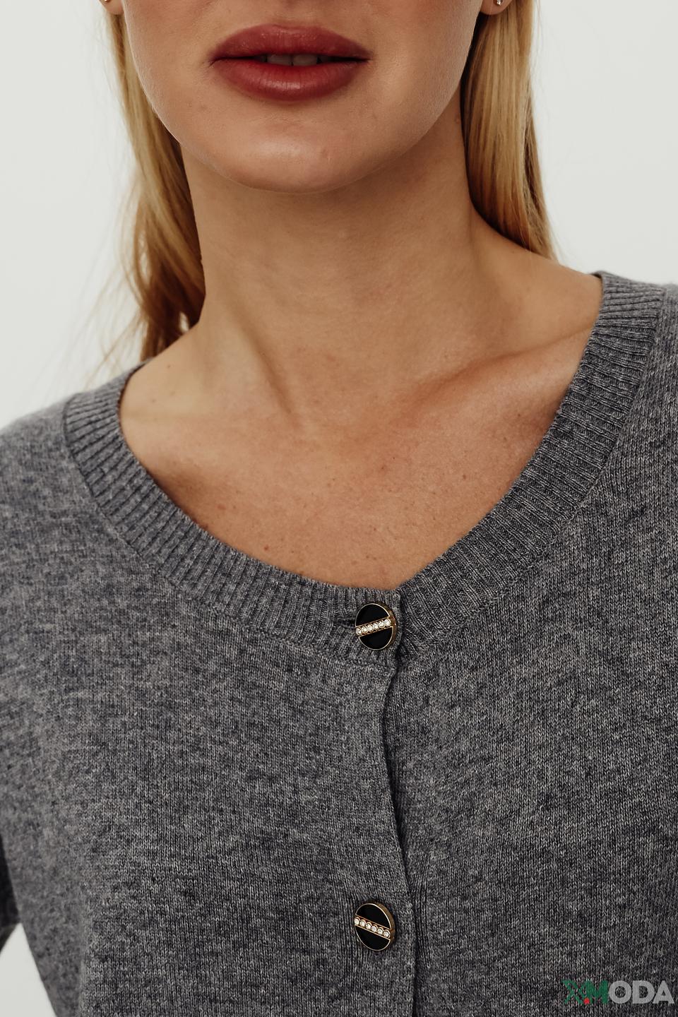 Жакет Pezzo серый с пуговицами