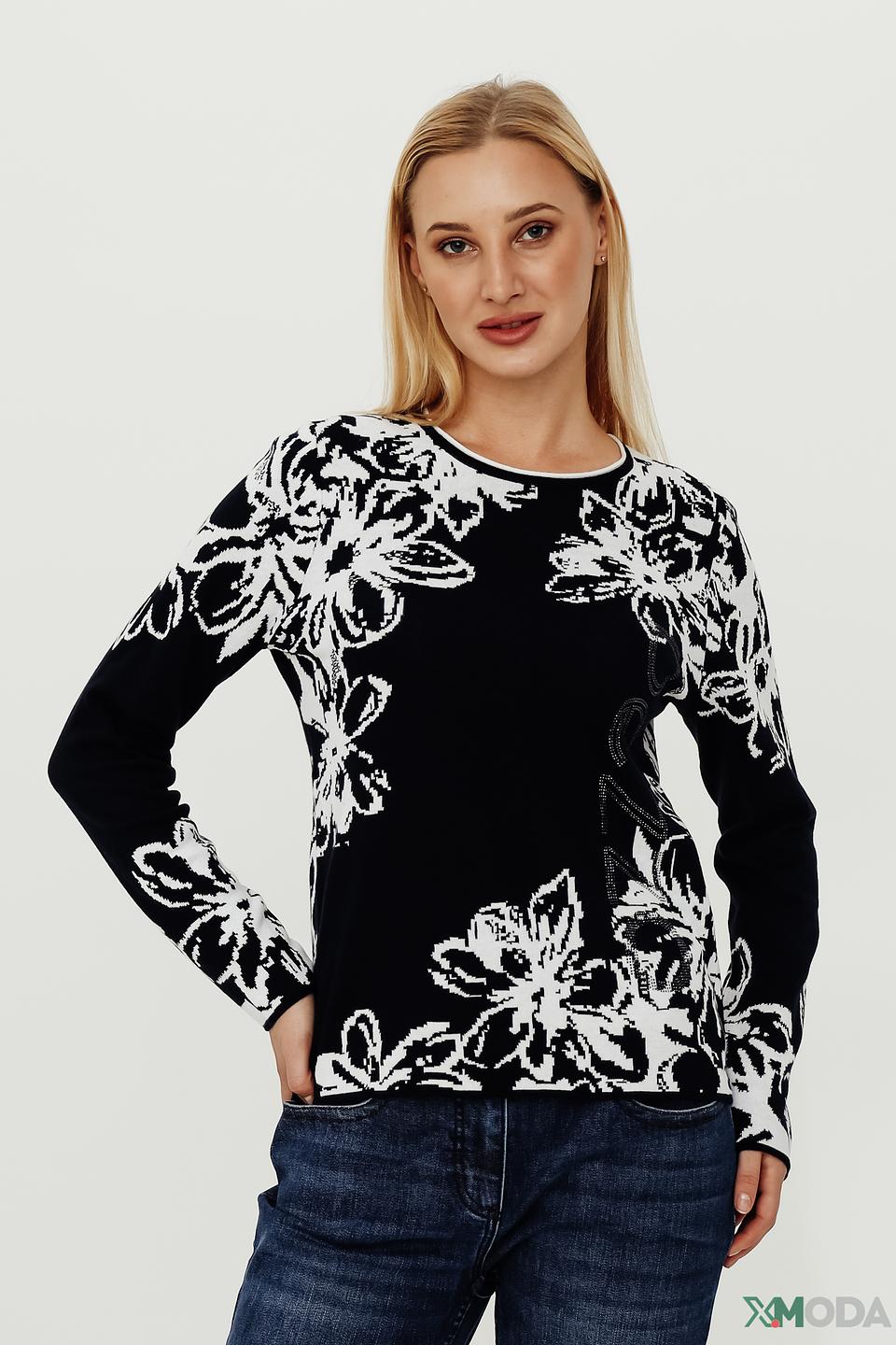 Пуловер Pezzo с цветочным принтом