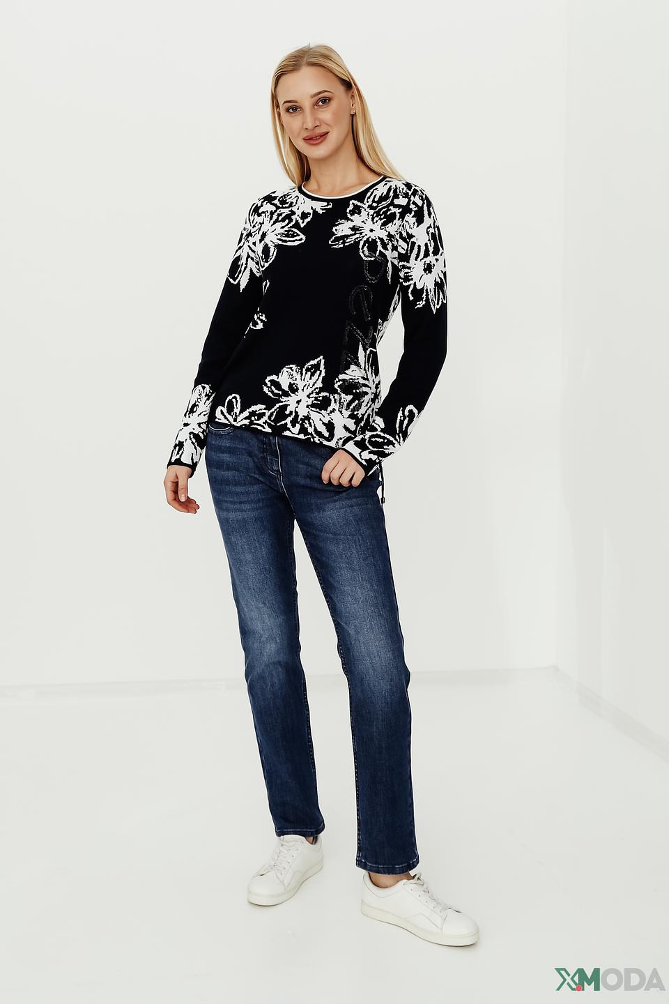 Пуловер Pezzo с цветочным принтом