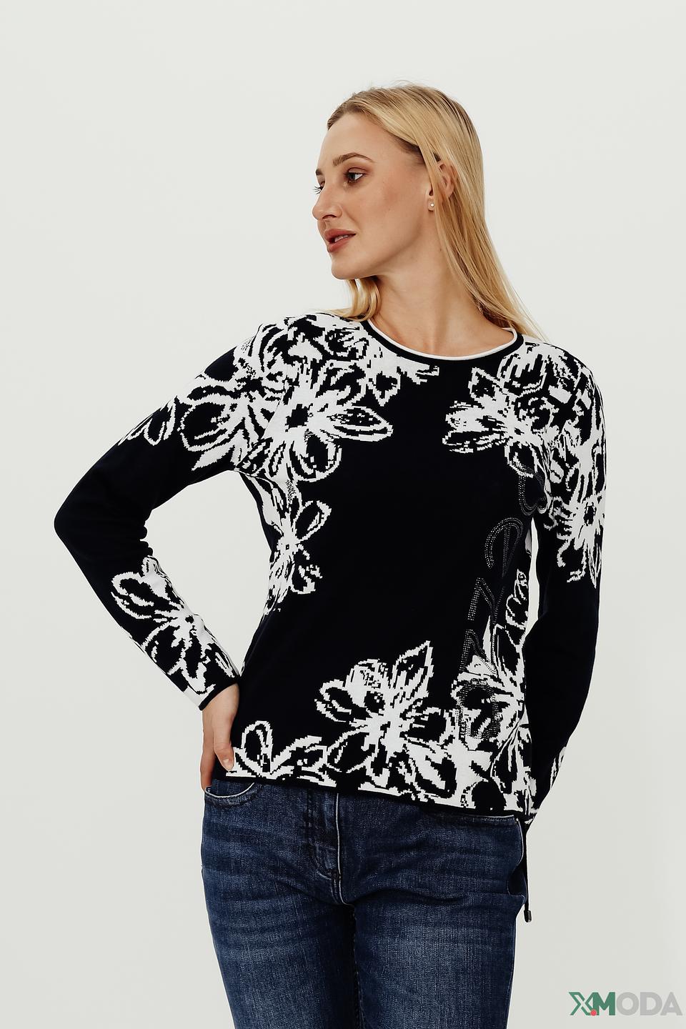 Пуловер Pezzo с цветочным принтом