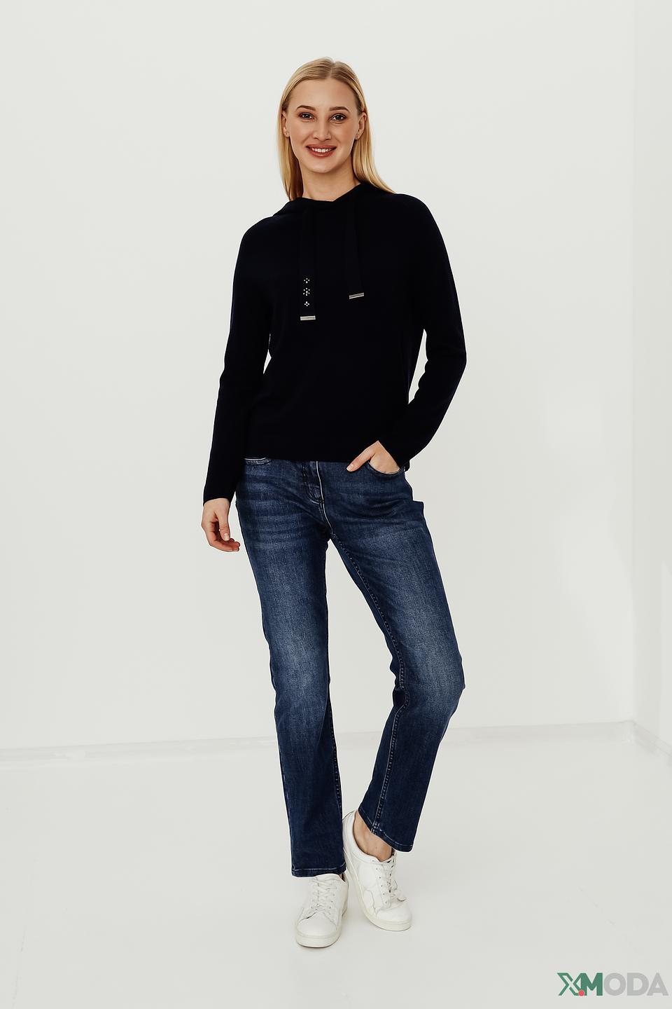 Пуловер Pezzo с капюшоном чёрный