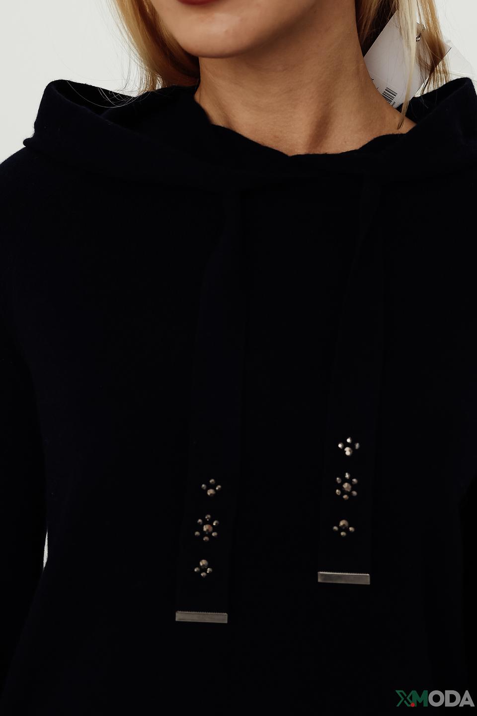 Пуловер Pezzo с капюшоном чёрный