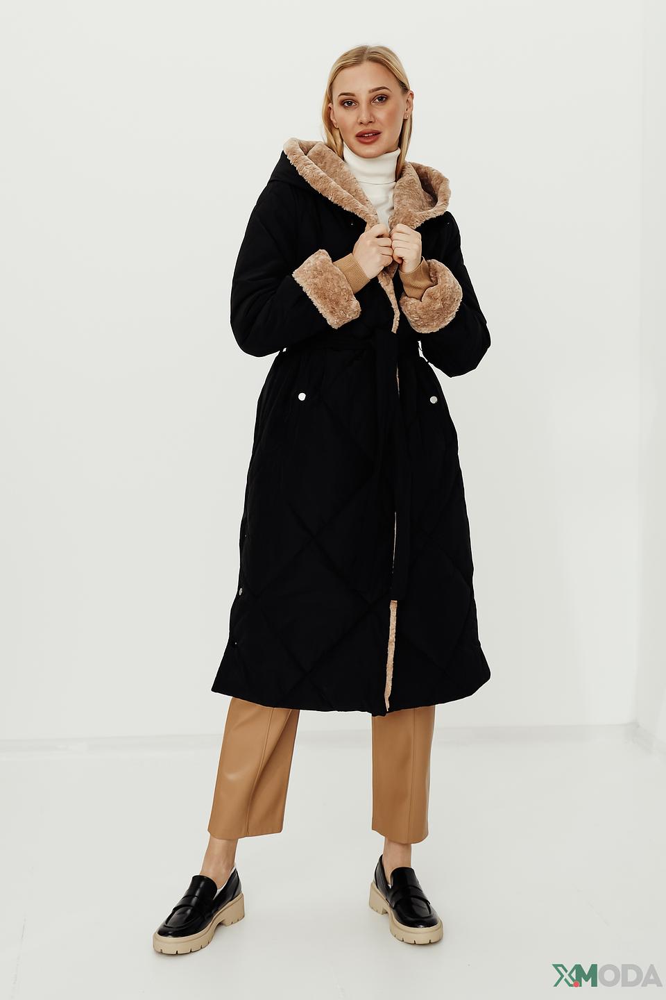 Пальто Electra style стеганое черное