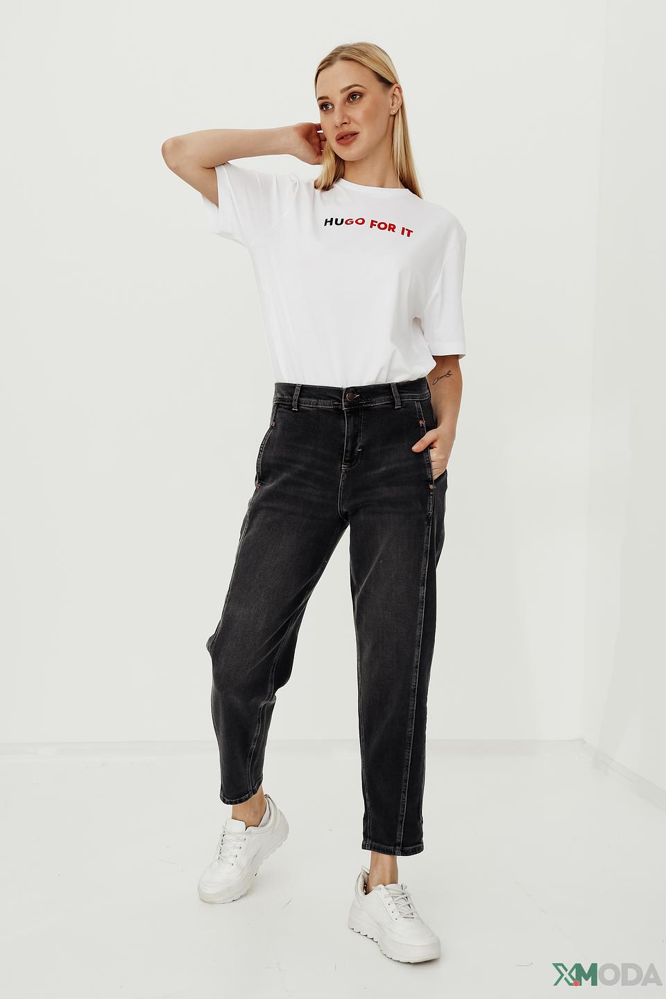 Джинсы Angels серые mom fit