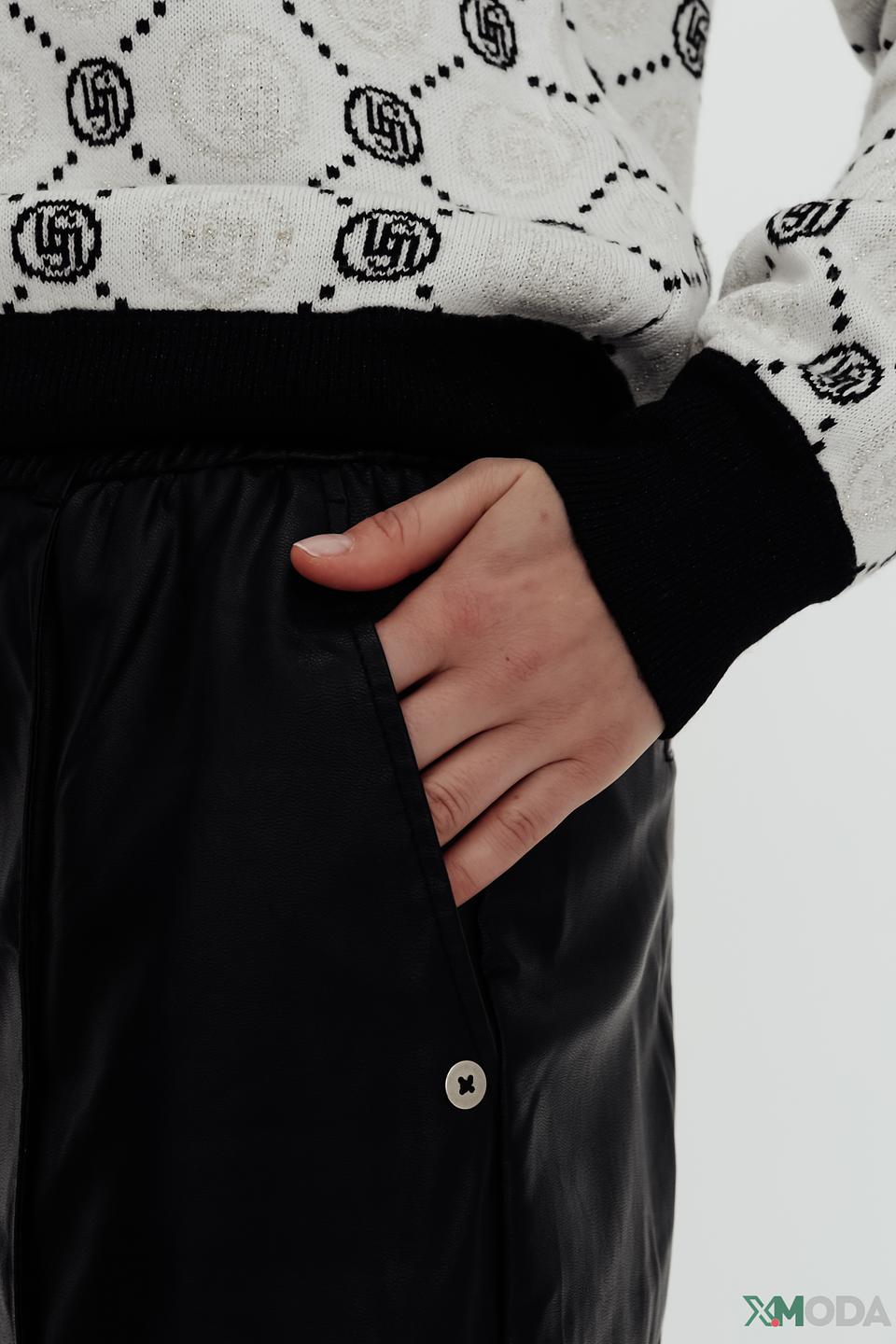 Брюки Penny Black кожаные чёрные