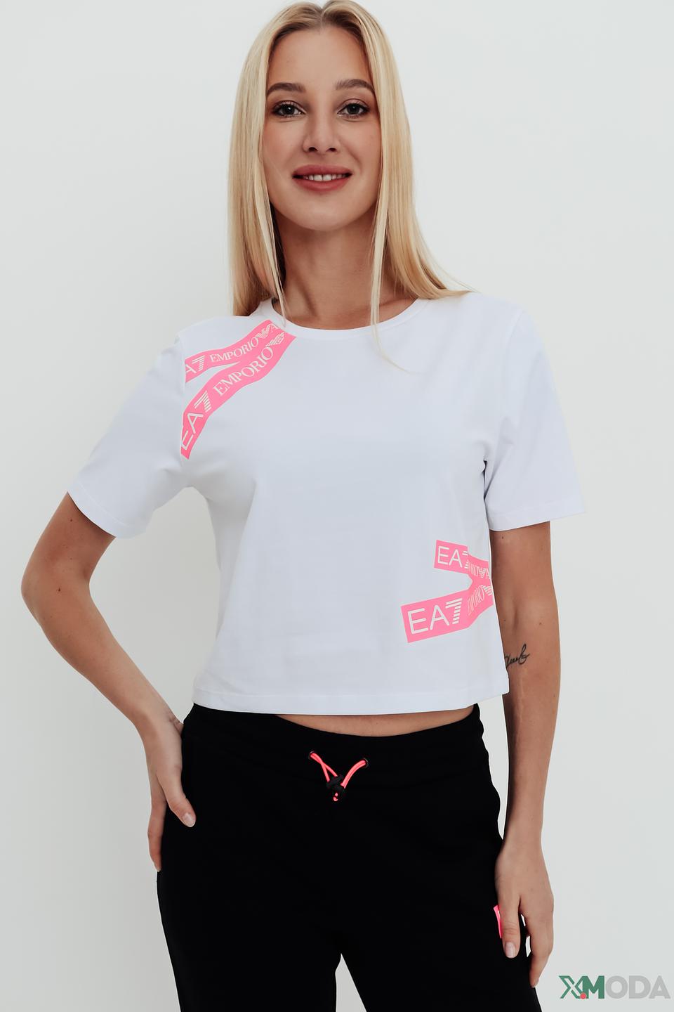 Футболка EA7 жен. с логотипом