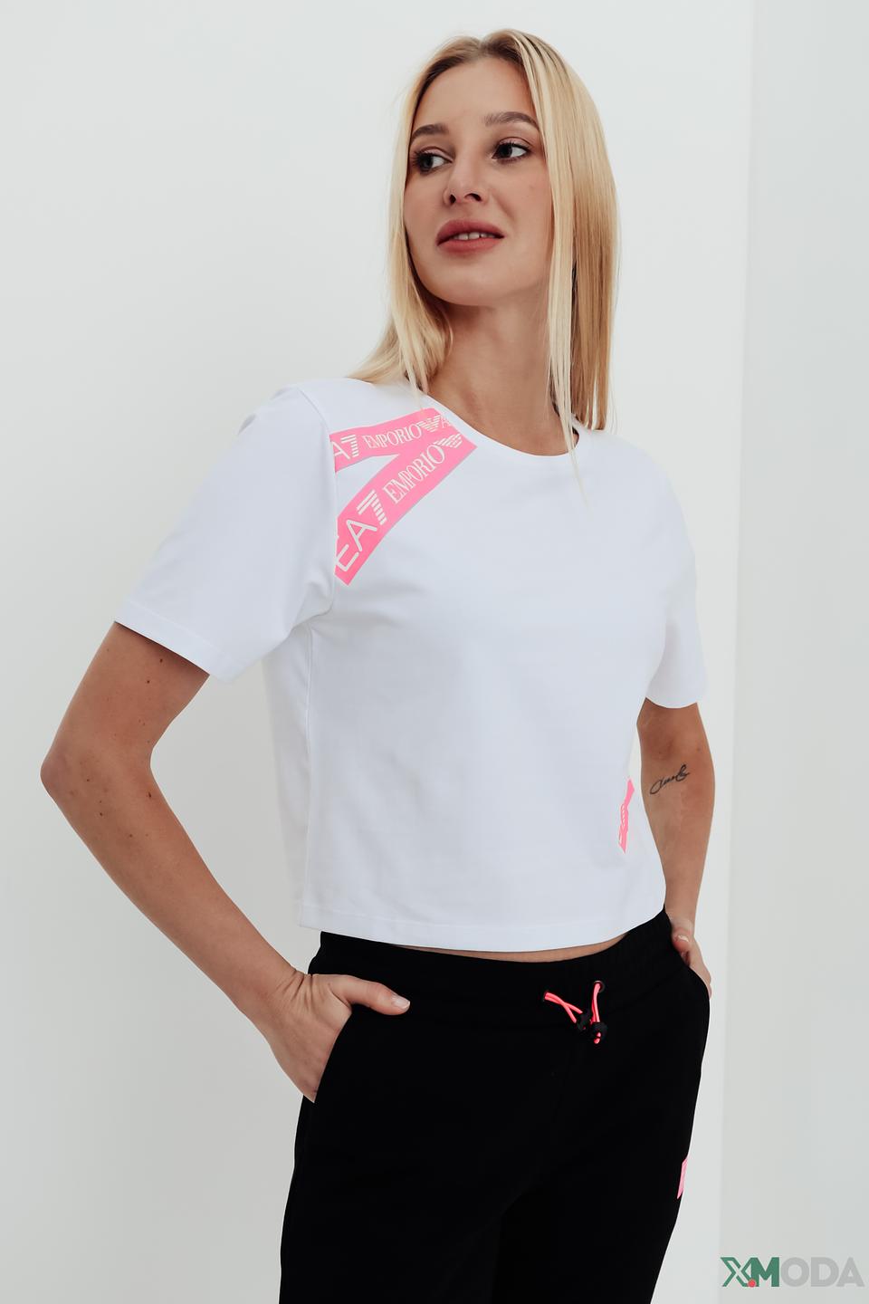 Футболка EA7 жен. с логотипом