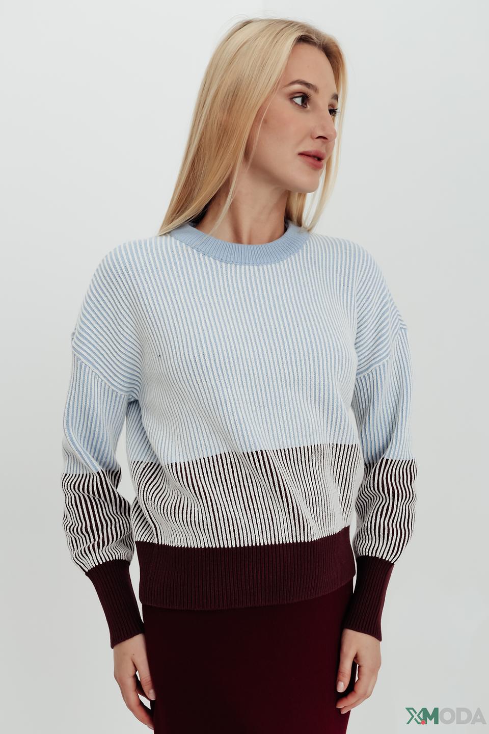 Пуловер Taifun в полоску голубой