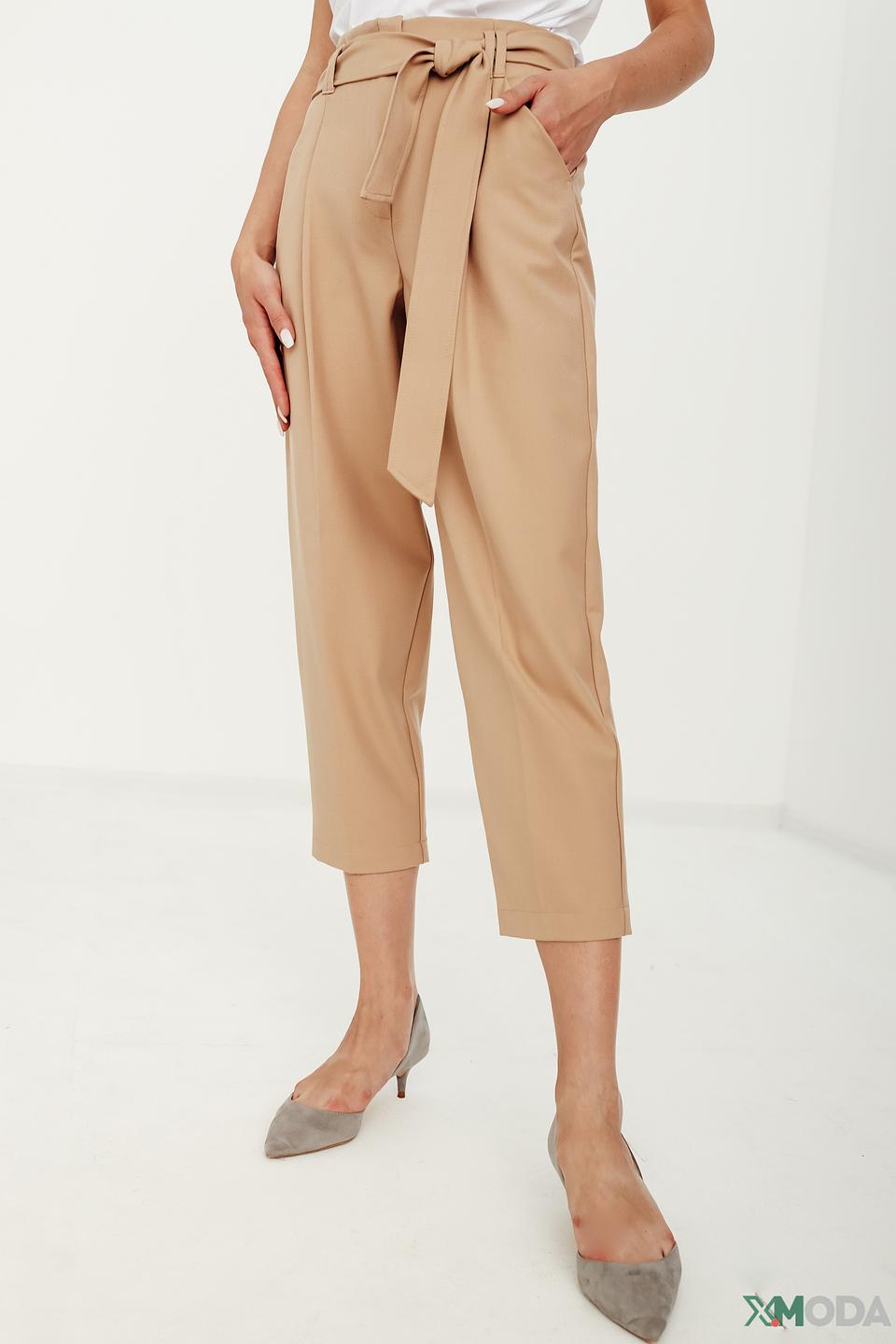 Брюки i Blues с поясом бежевые