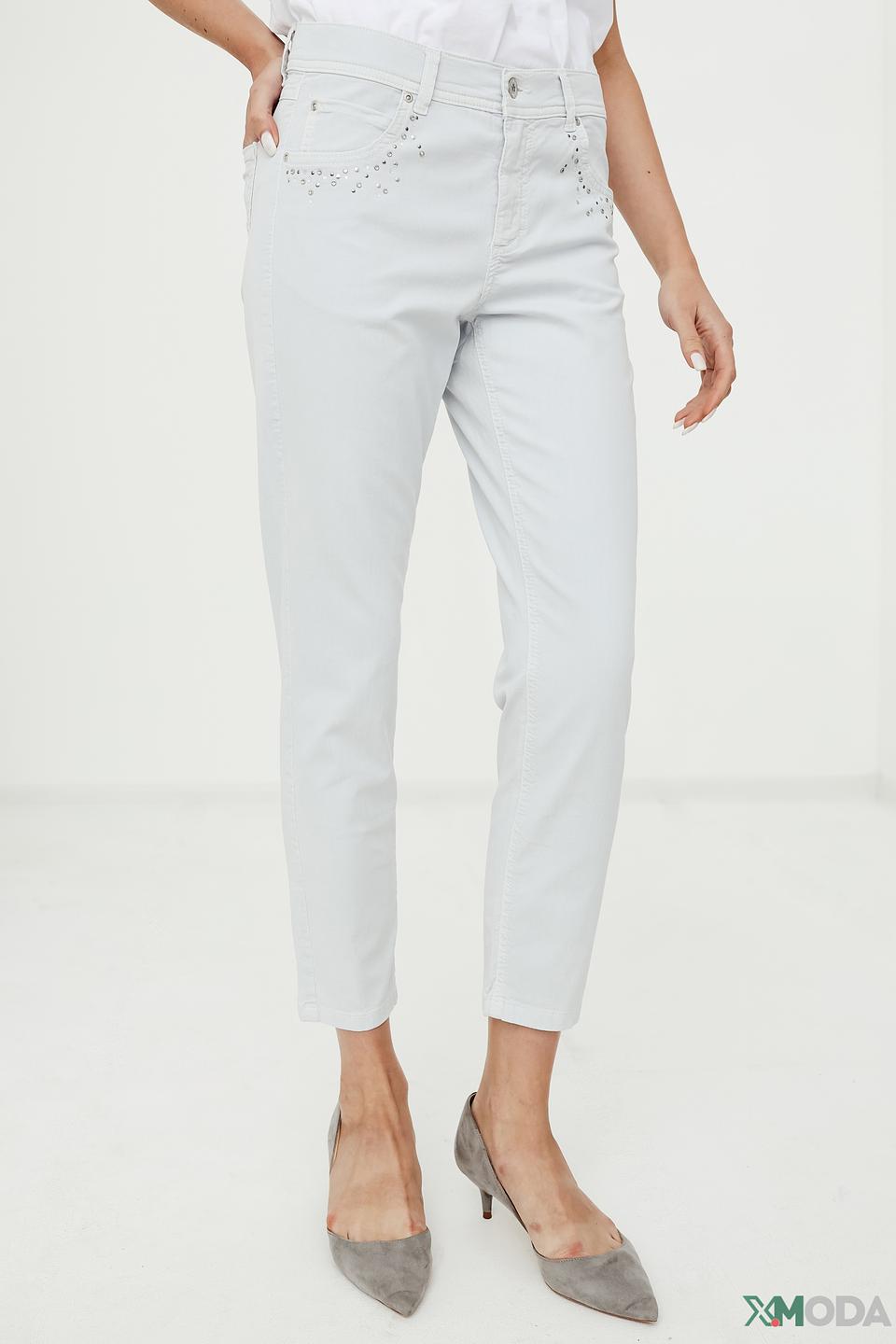 Джинсы Angels с камнями светло-серые