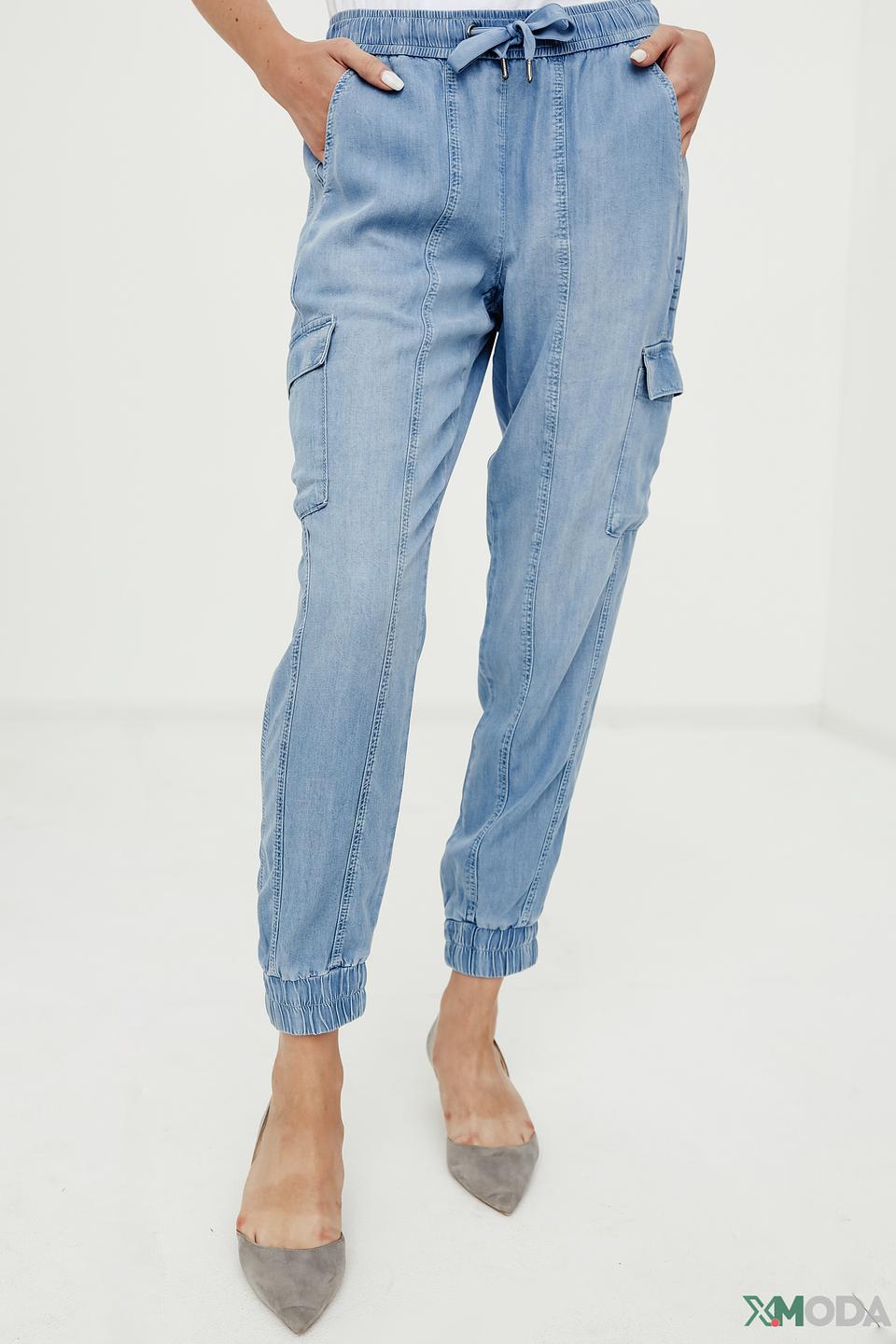 Брюки Lecomte карго голубые