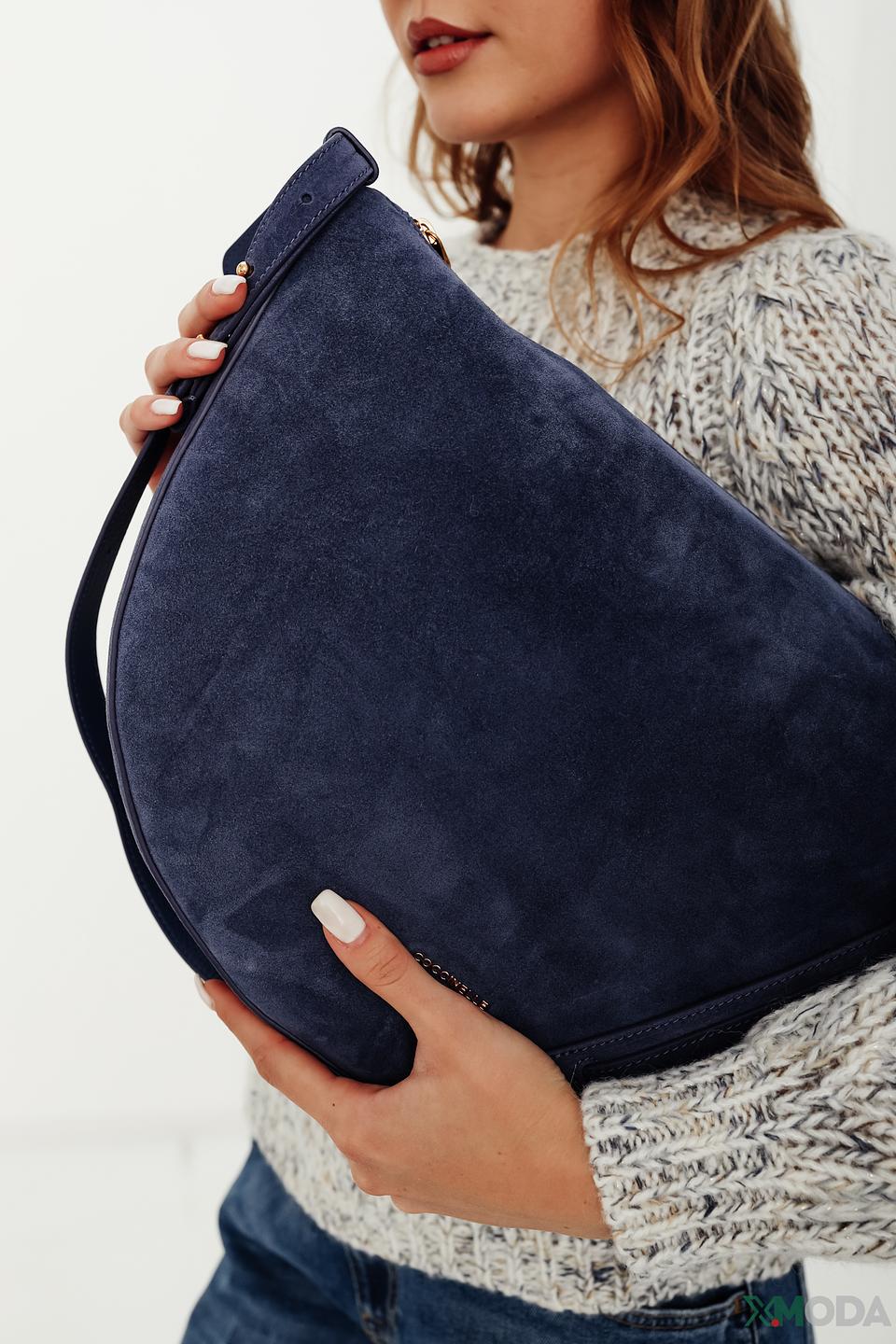 Сумка Coccinelle замшевая синяя