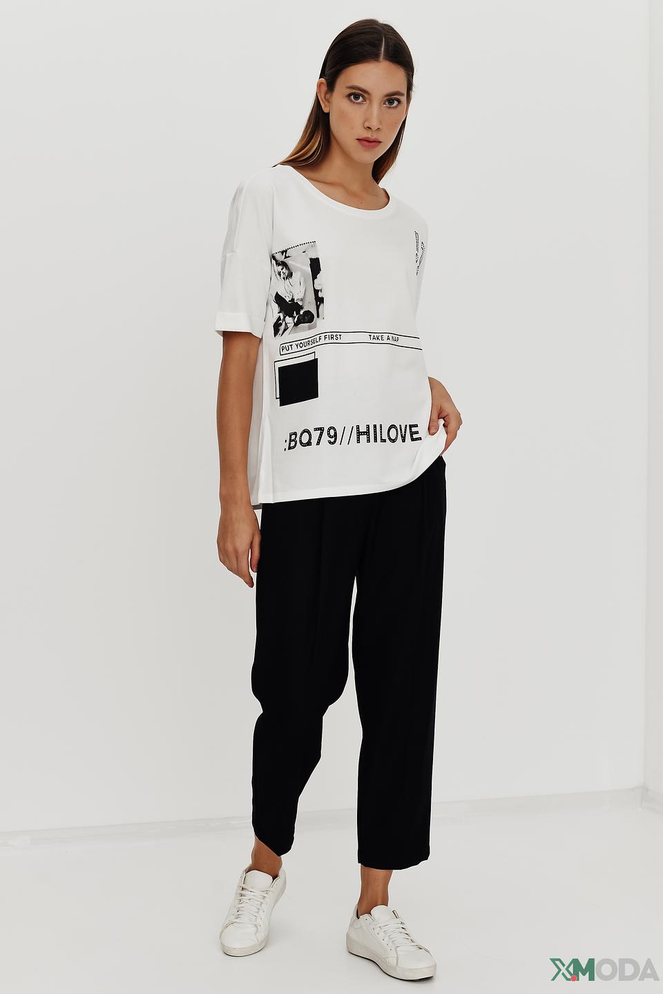 Брюки i Blues жен. чёрные с поясом