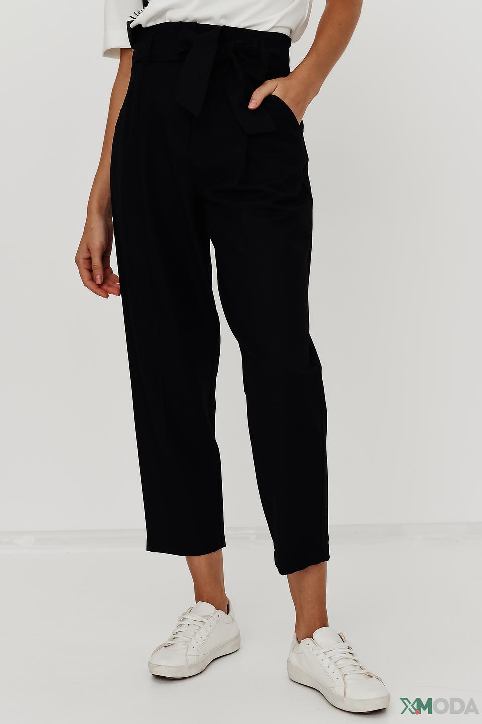 Брюки i Blues жен. чёрные с поясом