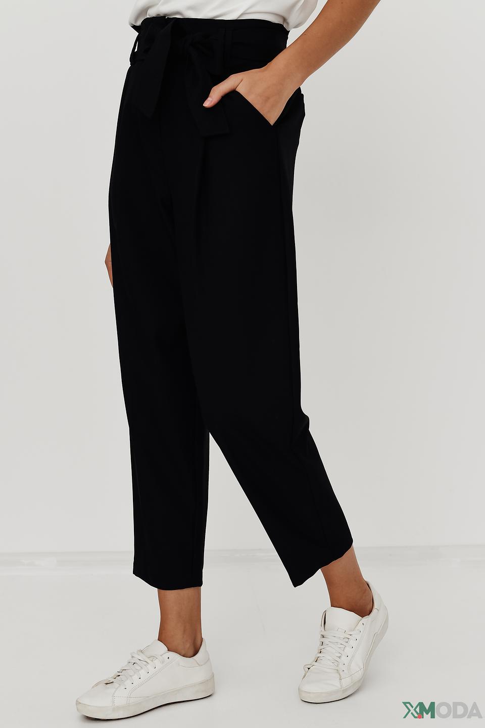 Брюки i Blues жен. чёрные с поясом