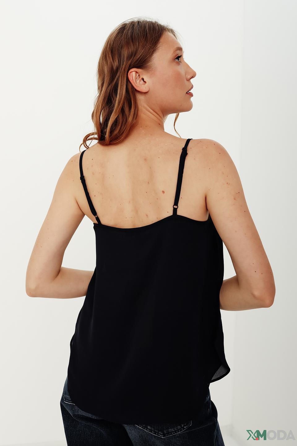 Топ Pezzo с кружевом чёрный