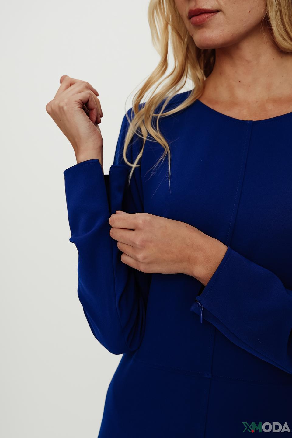 Платье Luisa Cerano синее с рукавами-крыльями