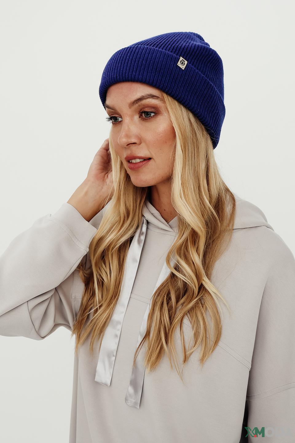 Шапка Roeckl вязаная синяя