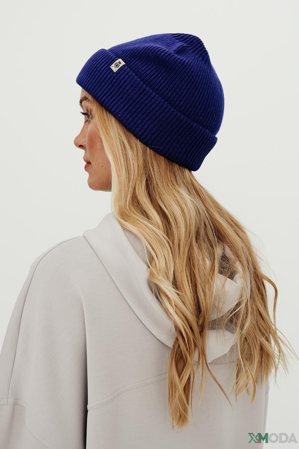 Шапка Roeckl вязаная синяя