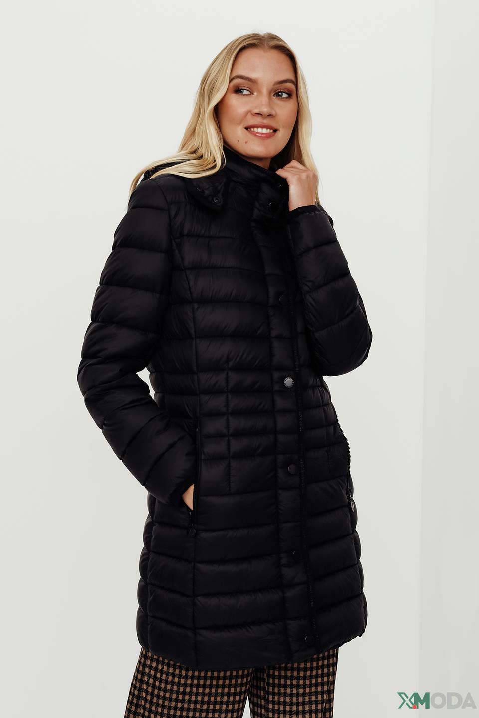 Пальто Frieda and Freddies стеганое чёрное