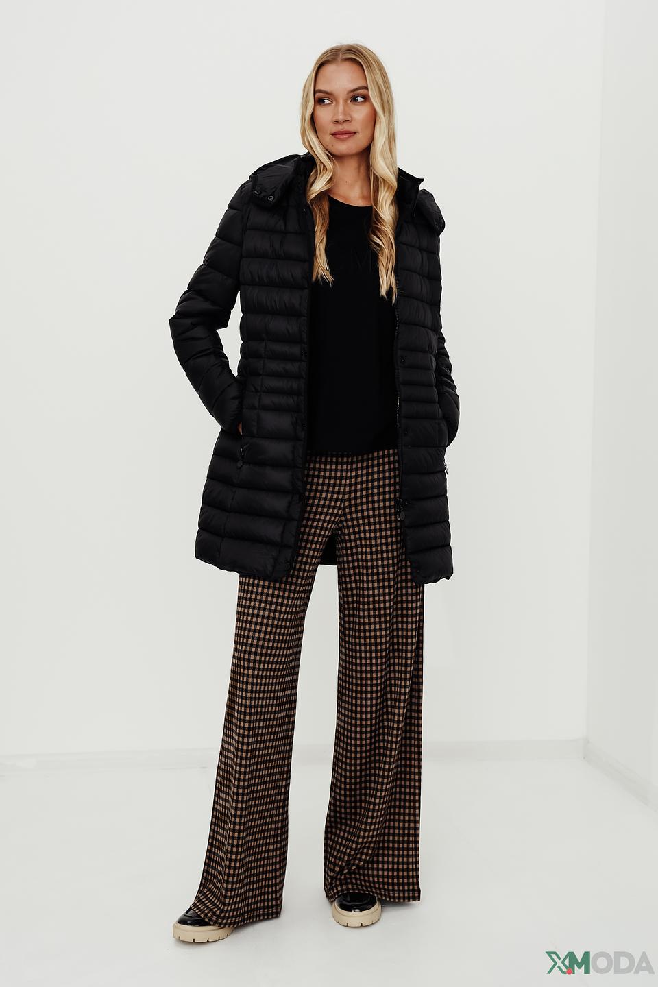 Пальто Frieda and Freddies стеганое чёрное