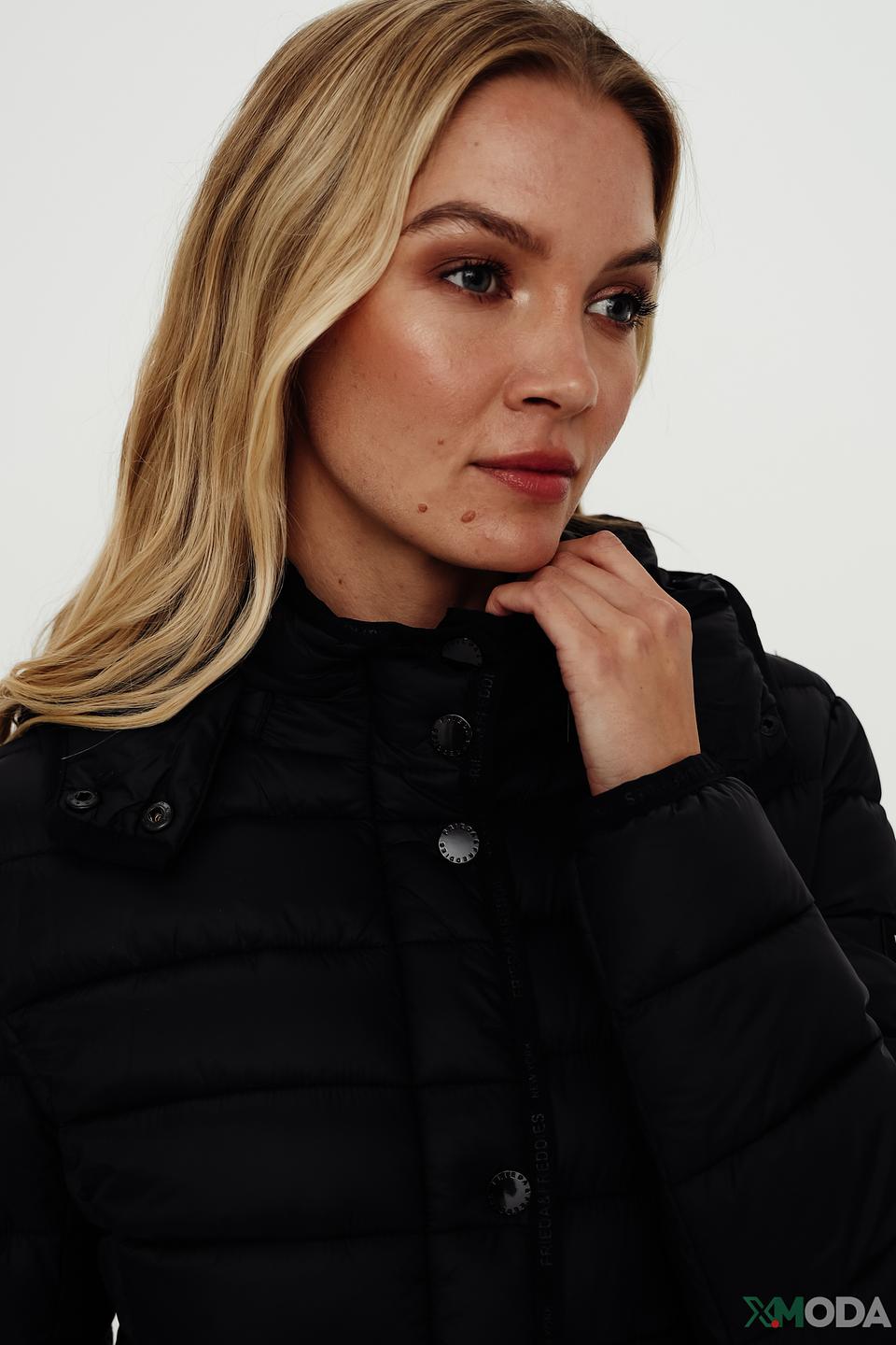 Пальто Frieda and Freddies стеганое чёрное