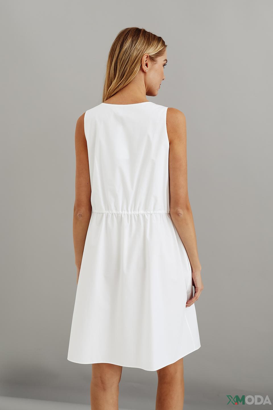 Платье Emporio Armani хлопковое белое